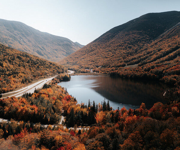 vue panoramique des white mountains en automne