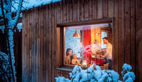 Chalet en hiver dans les Berkshires, Huttopia